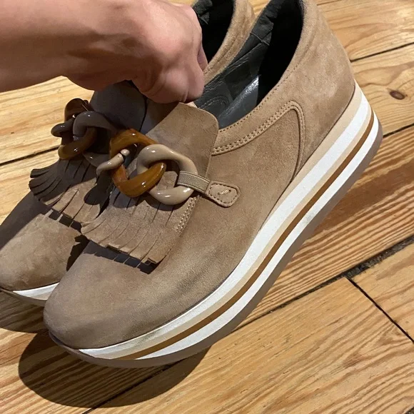 Softwaves Tan Suede Loafers - Picture 6 of 8